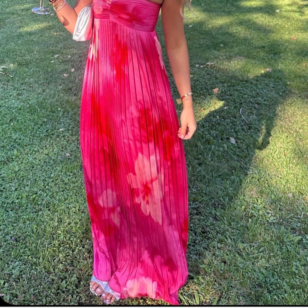 Lovers + Friends Strapless Pink Maxi Dress